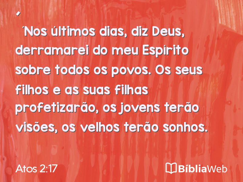 Atos 2:17 em imagem para compartilhar