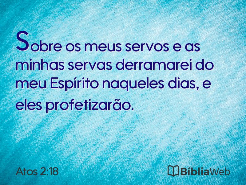 Atos 2:18 em imagem para compartilhar