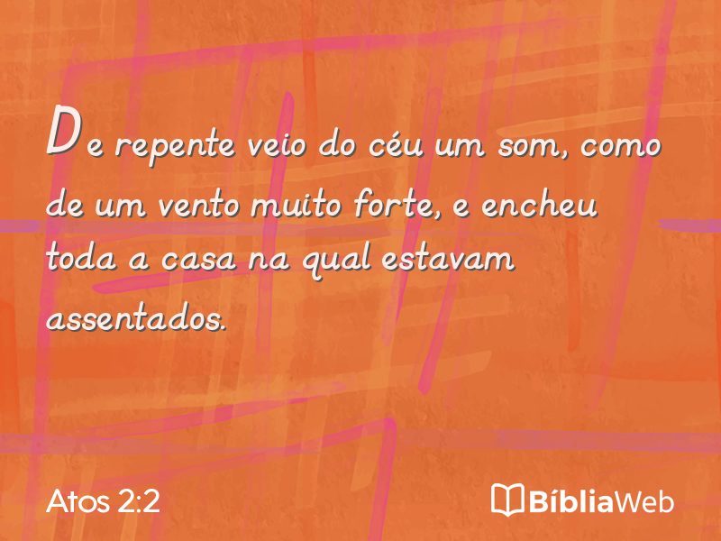 Atos 2:2 em imagem para compartilhar