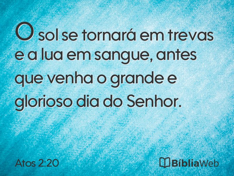 Atos 2:20 em imagem para compartilhar
