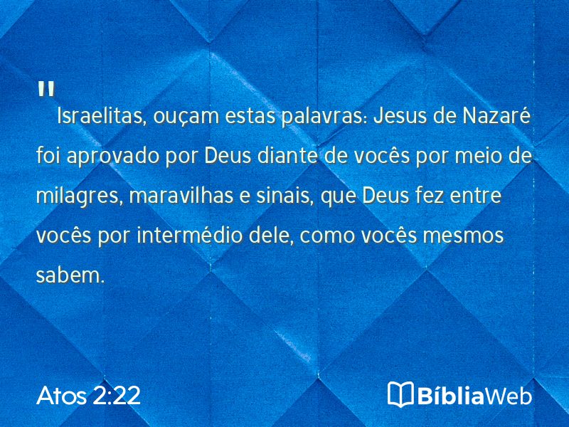 Atos 2:22 em imagem para compartilhar