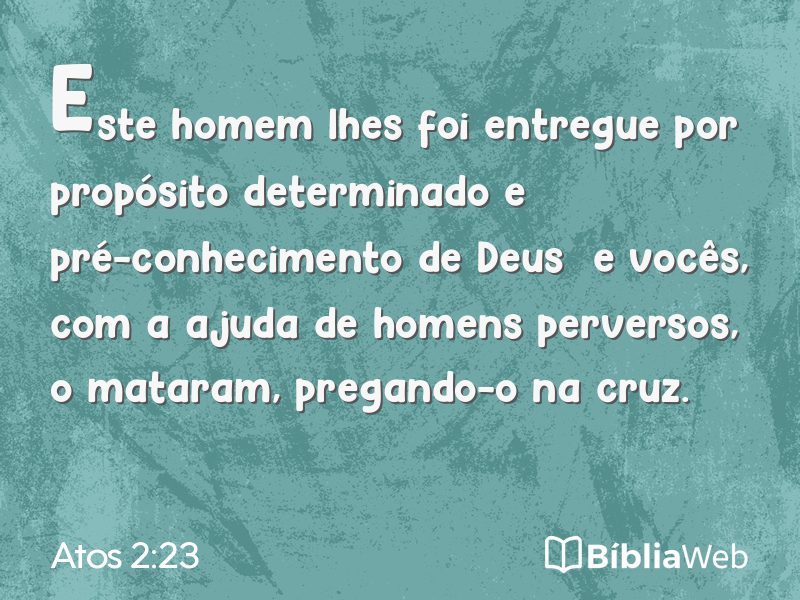 Atos 2:23 em imagem para compartilhar