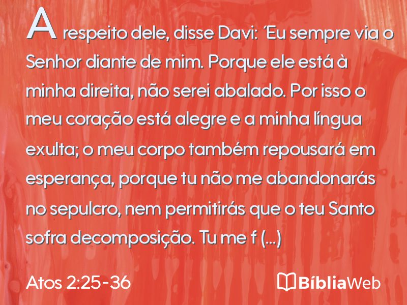 Atos 2:25-36 em imagem para compartilhar