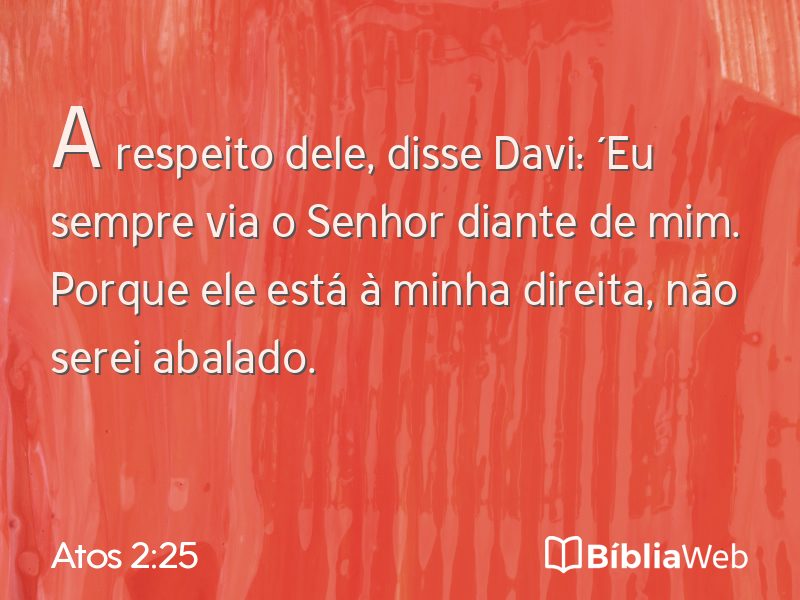Atos 2:25 em imagem para compartilhar
