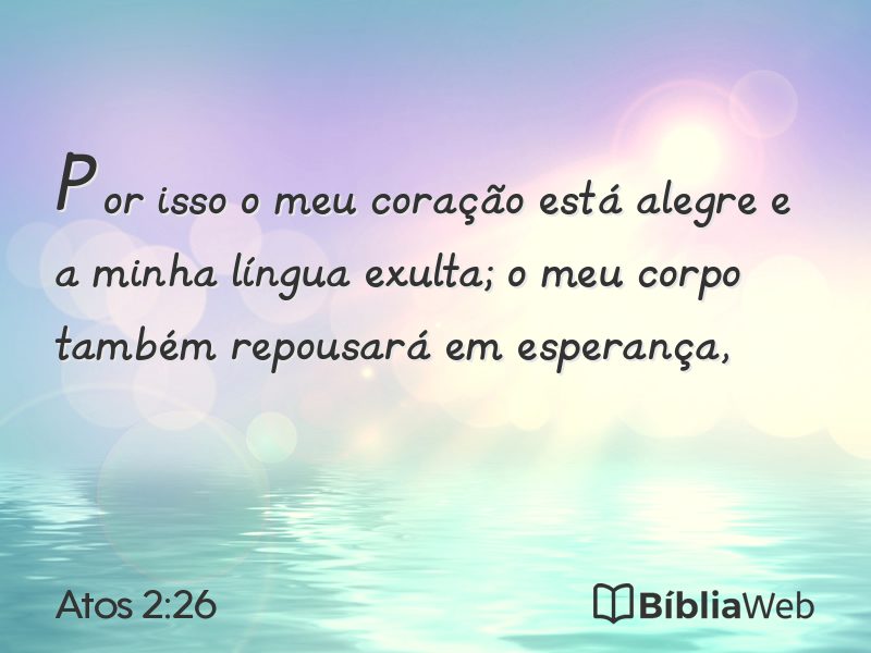 Atos 2:26 em imagem para compartilhar