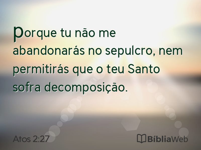 Atos 2:27 em imagem para compartilhar