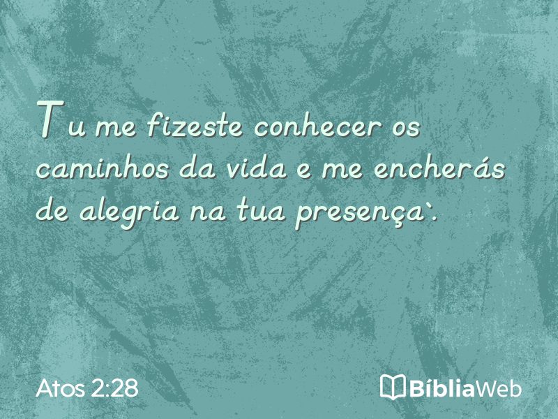 Atos 2:28 em imagem para compartilhar