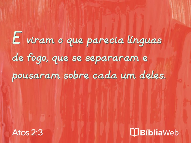 Atos 2:3 em imagem para compartilhar