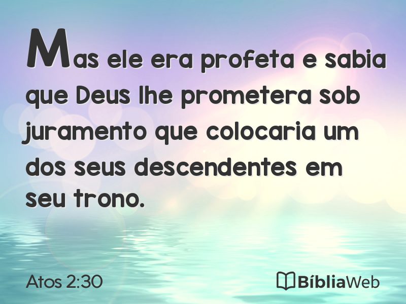 Atos 2:30 em imagem para compartilhar