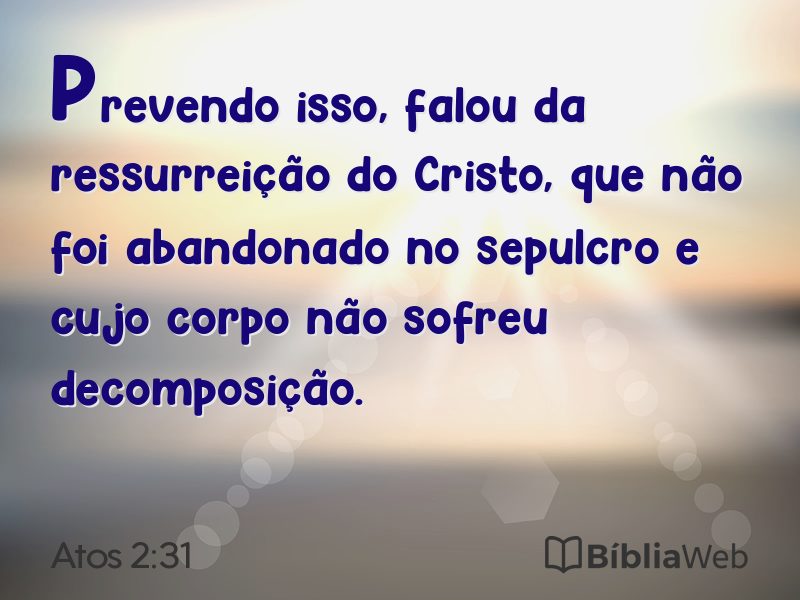 Atos 2:31 em imagem para compartilhar