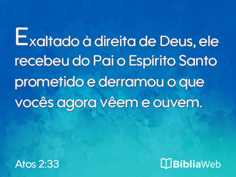 Atos 2:33 em imagem para compartilhar