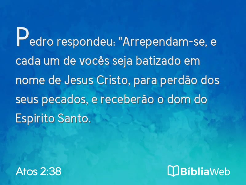 Atos 2:38 em imagem para compartilhar