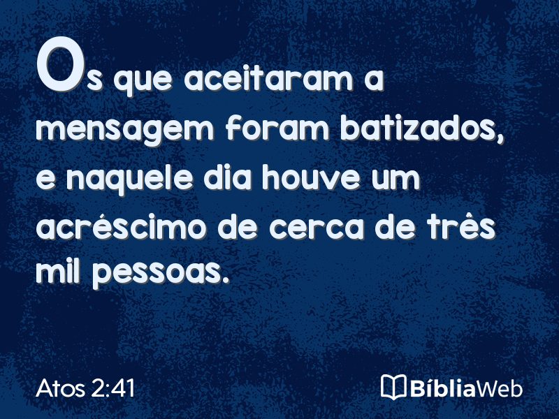 Atos 2:41 em imagem para compartilhar