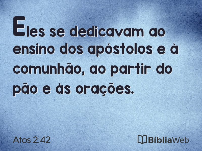 Atos 2:42 em imagem para compartilhar