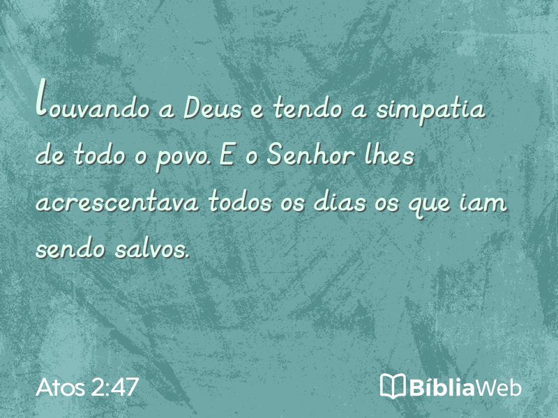 Atos 2:47 em imagem para compartilhar