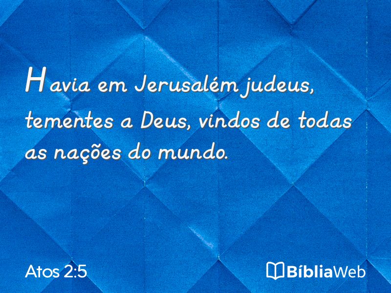 Atos 2:5 em imagem para compartilhar