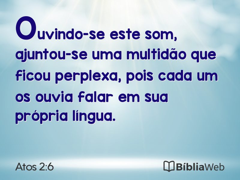 Atos 2:6 em imagem para compartilhar