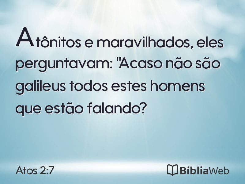Atos 2:7 em imagem para compartilhar