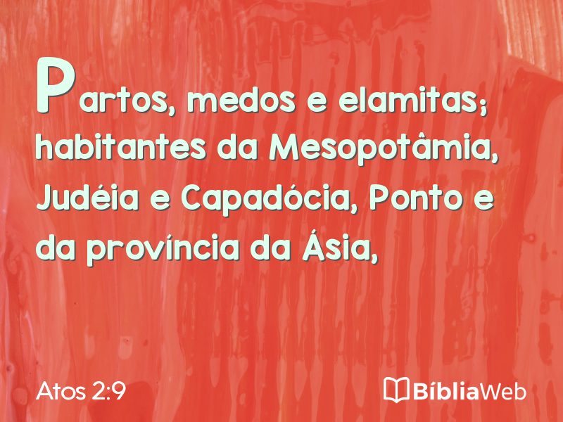 Atos 2:9 em imagem para compartilhar