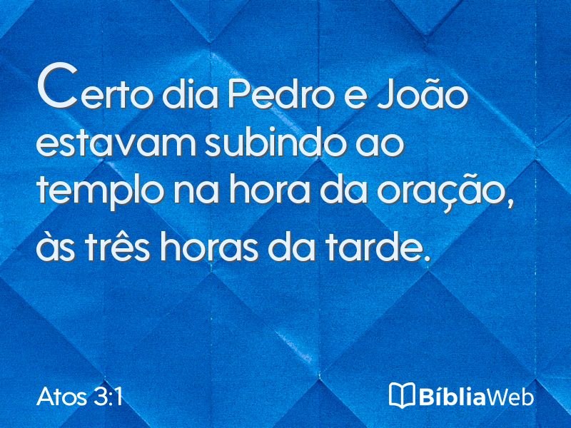 Atos 3:1 em imagem para compartilhar