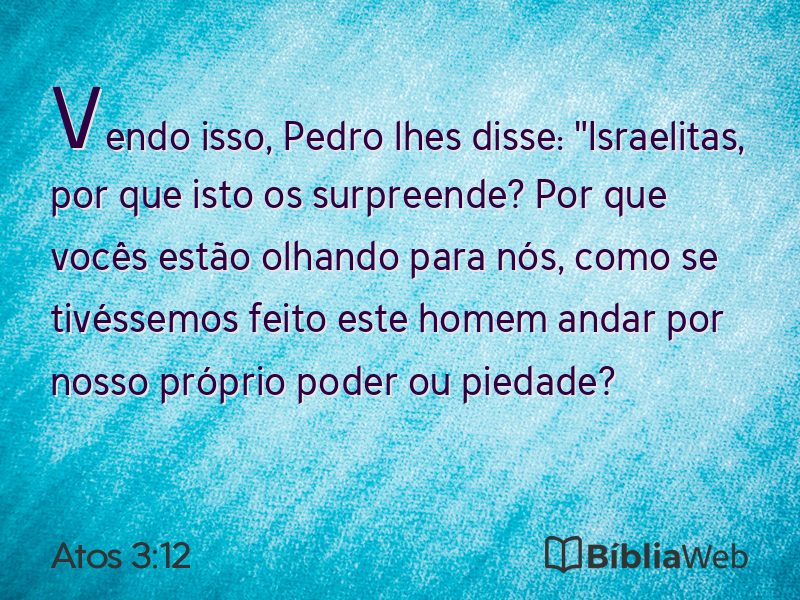 Atos 3:12 em imagem para compartilhar