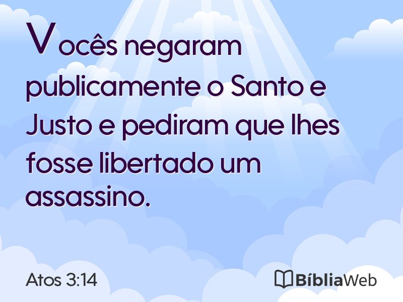 Atos 3:14 em imagem para compartilhar