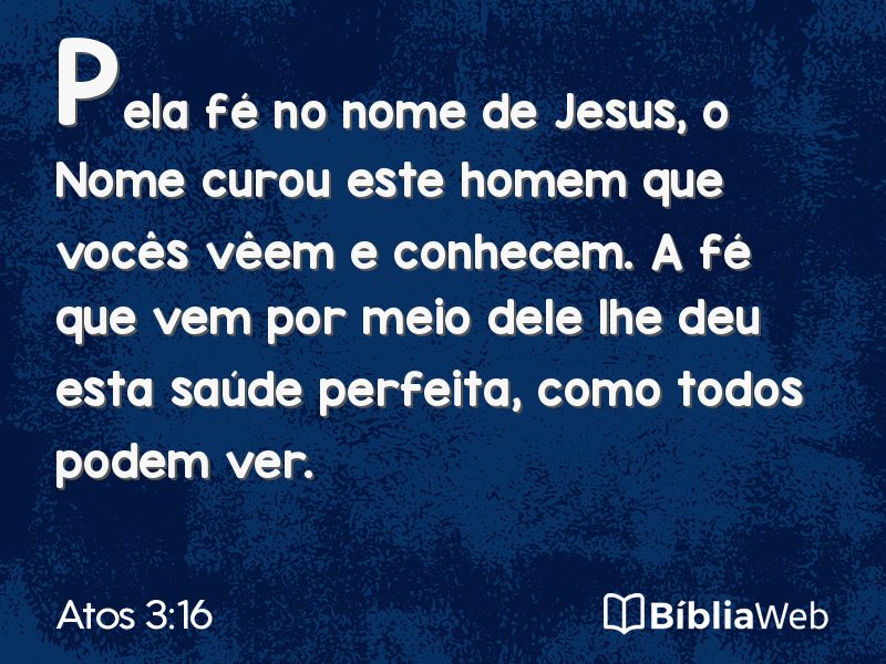 Atos 3:16 em imagem para compartilhar
