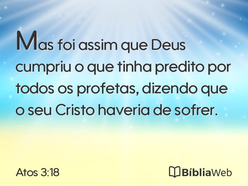 Atos 3:18 em imagem para compartilhar