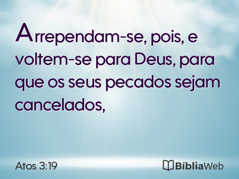 Atos 3:19 em imagem para compartilhar