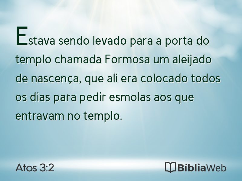 Atos 3:2 em imagem para compartilhar