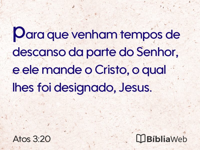Atos 3:20 em imagem para compartilhar