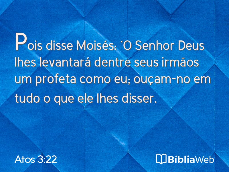 Atos 3:22 em imagem para compartilhar