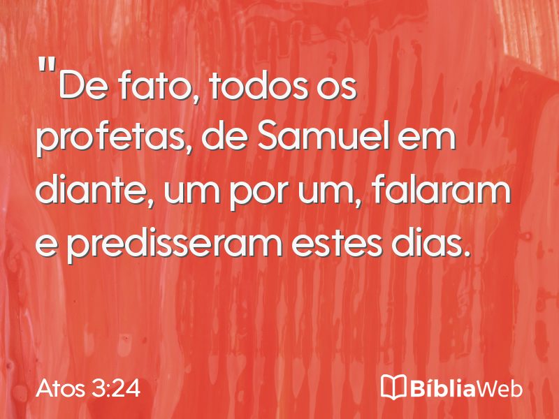 Atos 3:24 em imagem para compartilhar