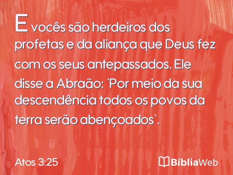 Atos 3:25 em imagem para compartilhar