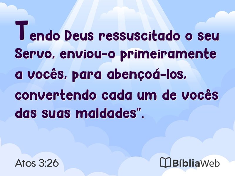 Atos 3:26 em imagem para compartilhar