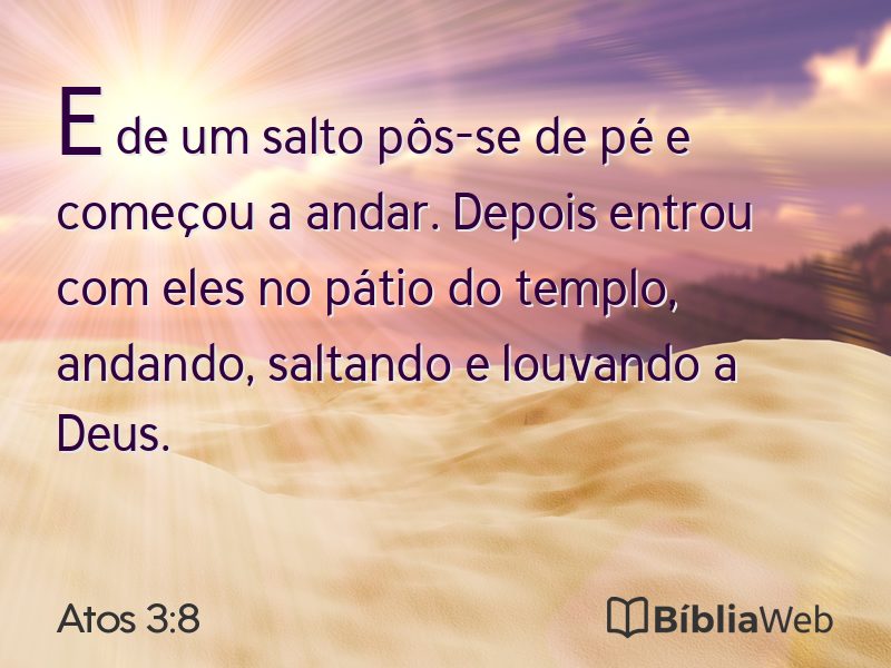 Atos 3:8 em imagem para compartilhar