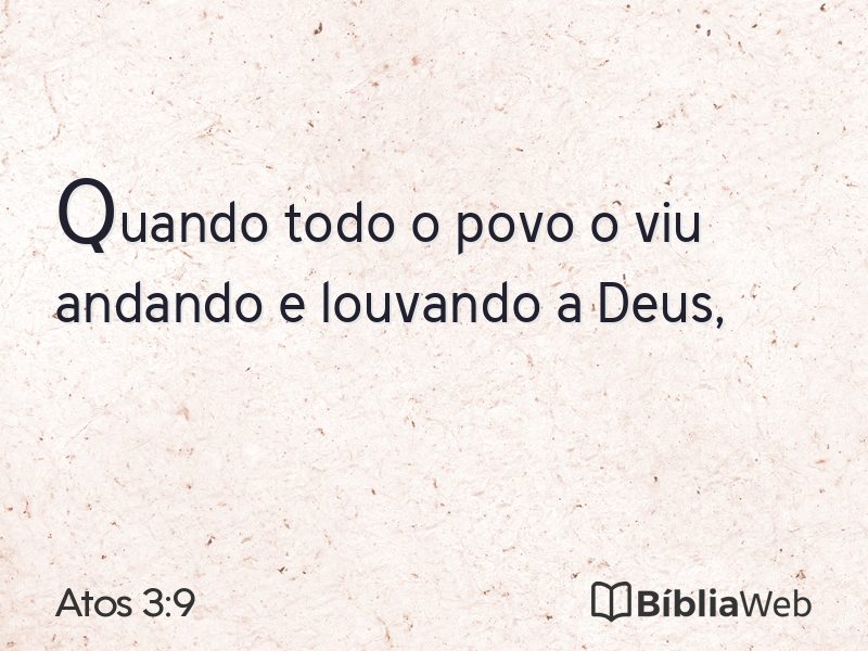 Atos 3:9 em imagem para compartilhar