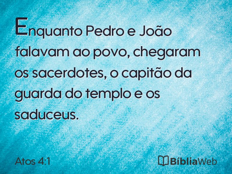 Atos 4:1 em imagem para compartilhar