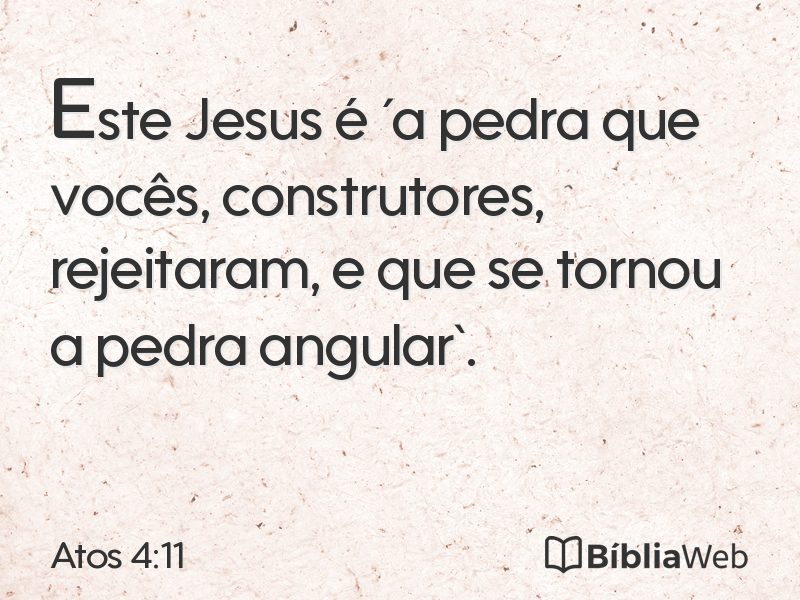 Atos 4:11 em imagem para compartilhar