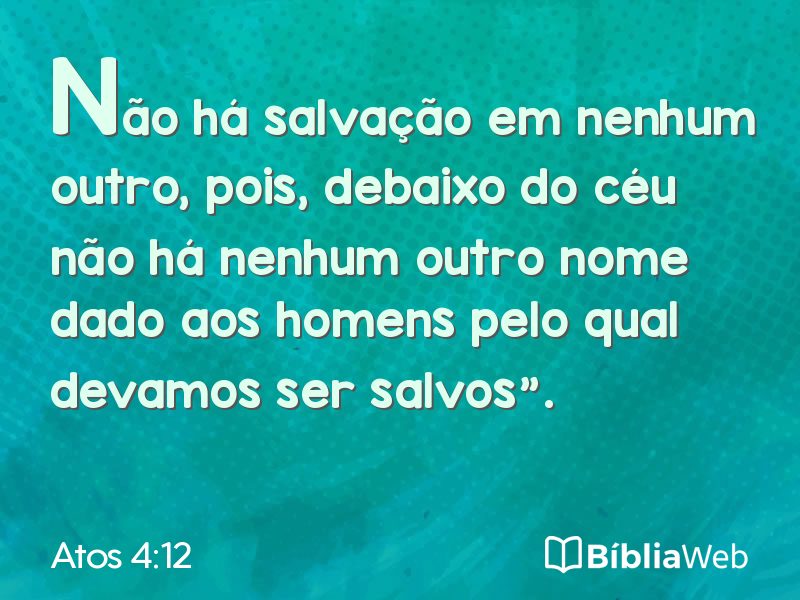 Atos 4:12 em imagem para compartilhar