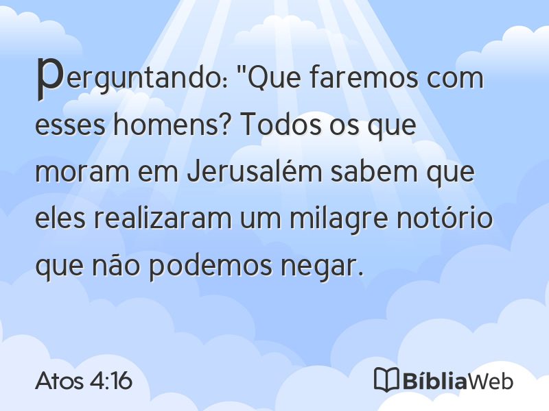 Atos 4:16 em imagem para compartilhar