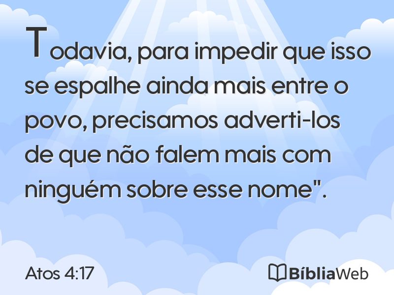 Atos 4:17 em imagem para compartilhar