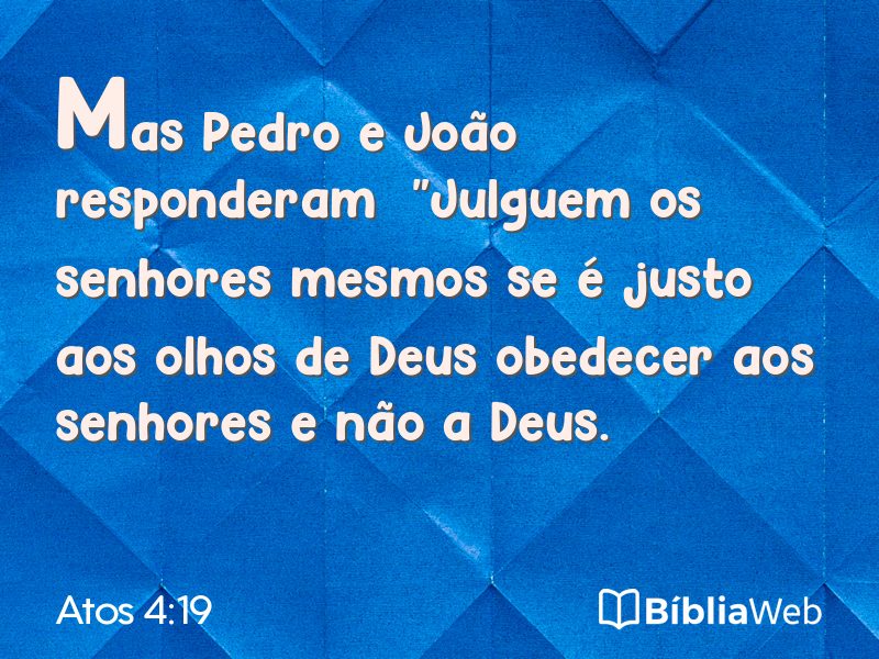 Atos 4:19 em imagem para compartilhar