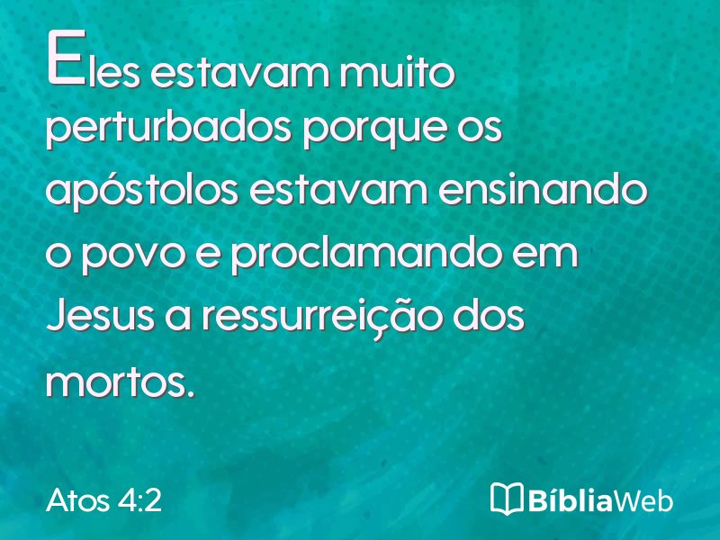 Atos 4:2 em imagem para compartilhar