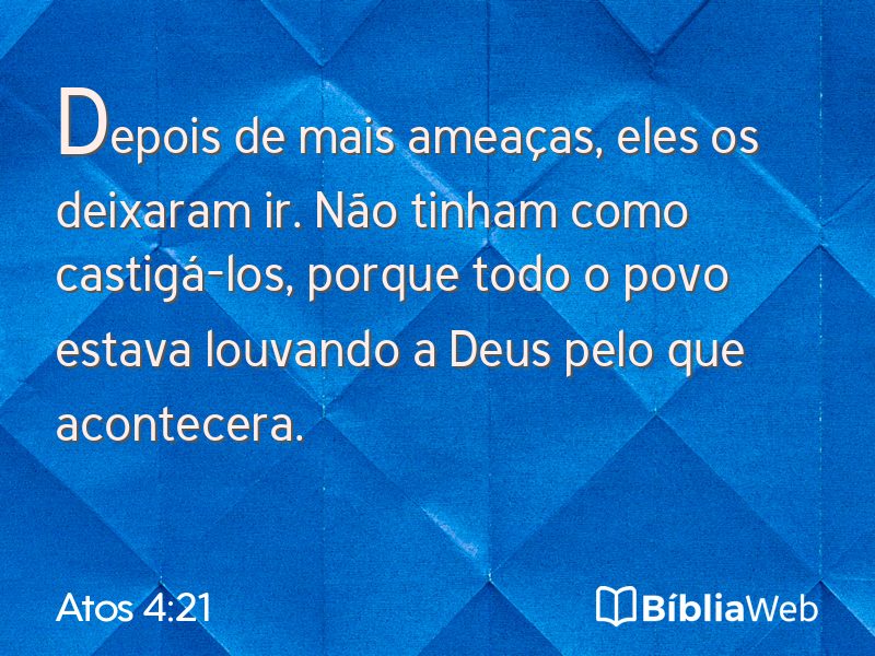Atos 4:21 em imagem para compartilhar
