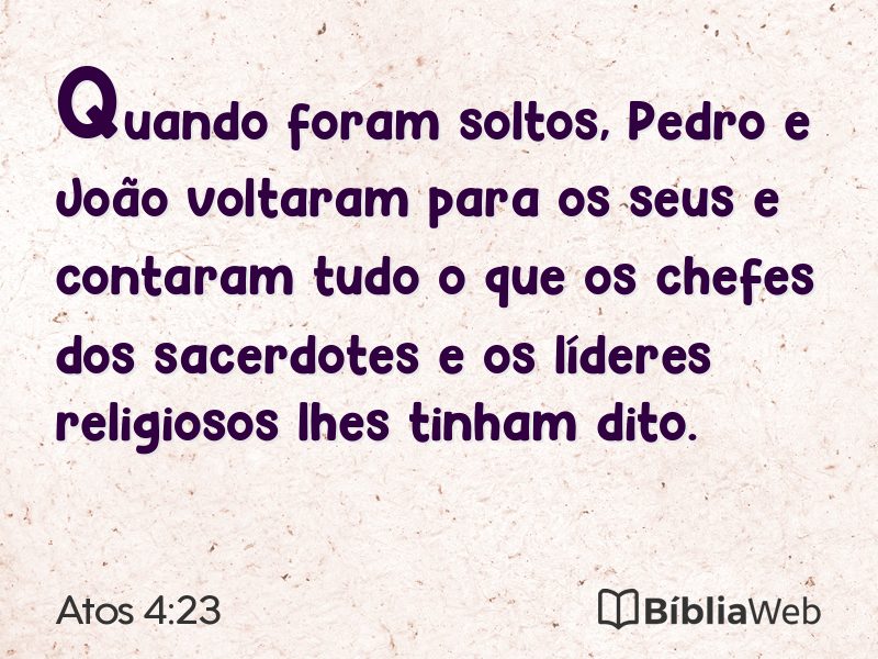 Atos 4:23 em imagem para compartilhar