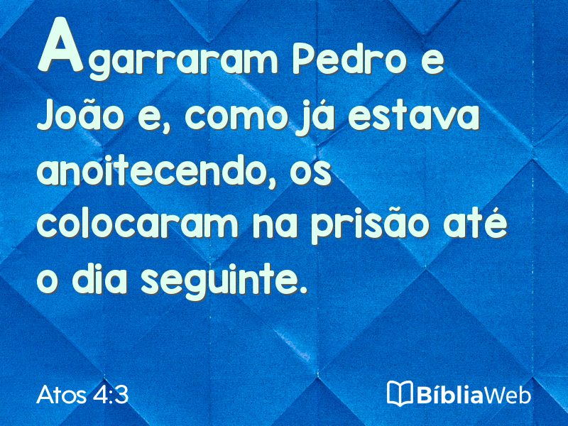 Atos 4:3 em imagem para compartilhar
