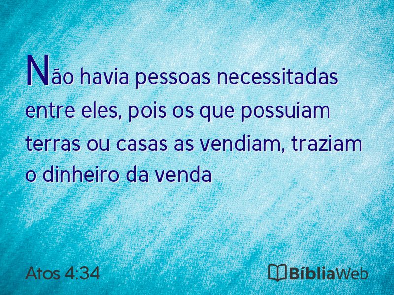 Atos 4:34 em imagem para compartilhar