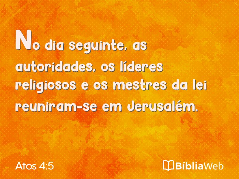Atos 4:5 em imagem para compartilhar