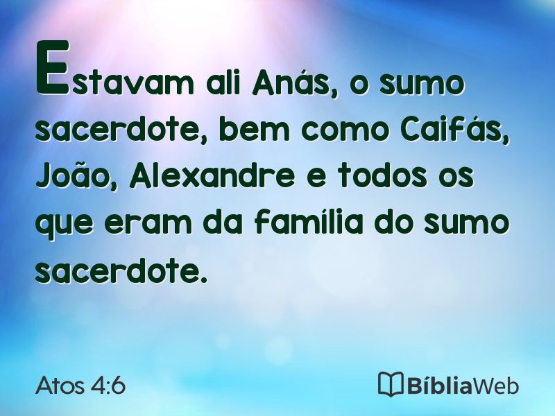 Atos 4:6 em imagem para compartilhar